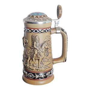 Vintage 1988 Indians of The American Frontier Beer Stein By Avon